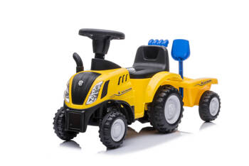 Jeździk traktor z przyczepą - NEW HOLLAND  - ŻÓŁTY + rejestracja