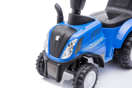 Jeździk traktor z przyczepą  NEW HOLLAND (na licencji)  - NIEBIESKI + rejestracja