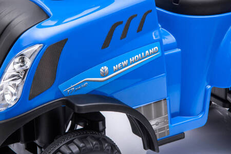 Jeździk traktor z przyczepą  NEW HOLLAND (na licencji)  - NIEBIESKI + rejestracja