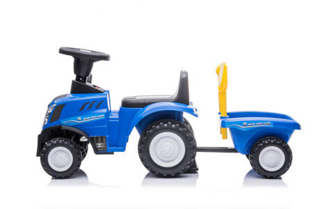 Jeździk traktor z przyczepą  NEW HOLLAND (na licencji)  - NIEBIESKI + rejestracja