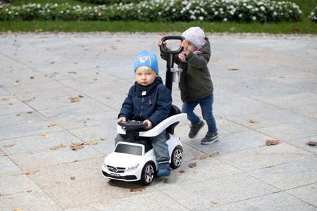 Jeździk z prowadnikiem MERCEDES (licencja) - NIEBIESKI + rejestracja